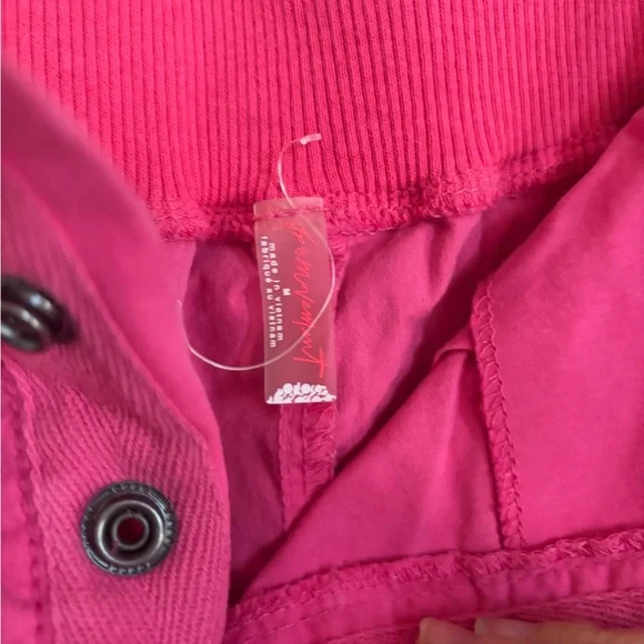 Bright Pink FP Movement Highwaist Cargo Pants - Picture 11 of 12